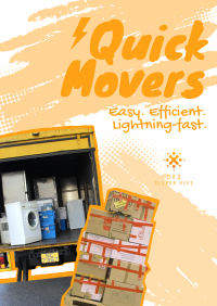 Lightning Fast Movers Flyer Design