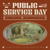 Retro Minimalist Public Service Day Instagram post Image Preview