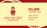 Fork Microphone Talk Show  Business Card Image Preview