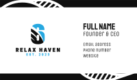 Black Blue Six Business Card Image Preview