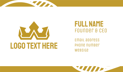 Gold Polygon Royalty Business Card