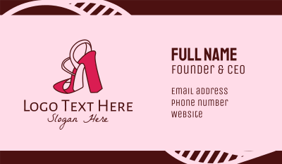 Stylish Slingback Heels  Business Card Image Preview
