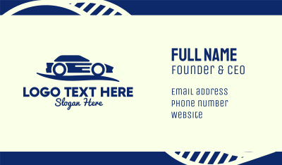 Generic Blue Car Business Card Image Preview