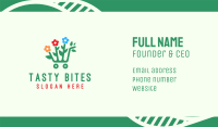 Flower Garden Shopping Cart Business Card Image Preview