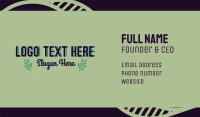 Leaf Environmental Wordmark Business Card Design