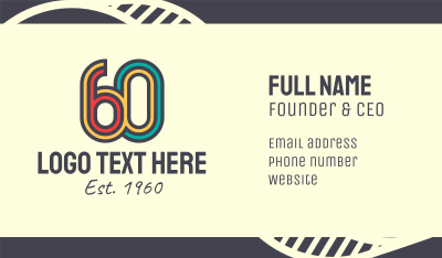 Retro 60s Business Card