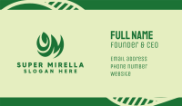 Natural Leaf Letter M Business Card Image Preview