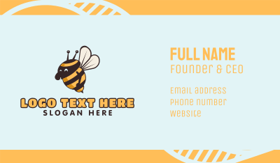 Fun Bumblebee Mascot Business Card Image Preview