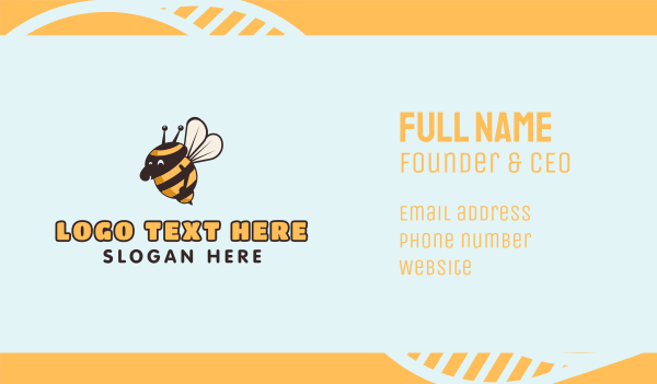 Fun Bumblebee Mascot Business Card Design Image Preview