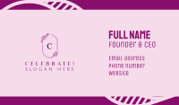 Cursive Pink Letter E Business Card Image Preview