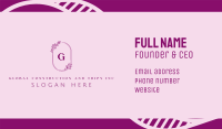 Cursive Pink Letter E Business Card Image Preview