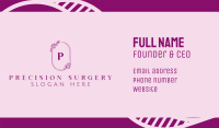 Cursive Pink Letter E Business Card Image Preview