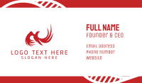 Red Phoenix Business Card Design