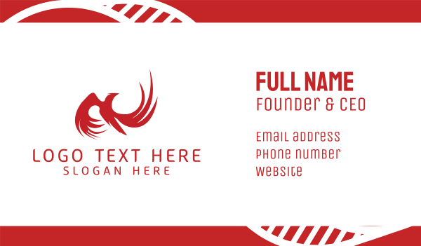 Red Phoenix Business Card Design Image Preview