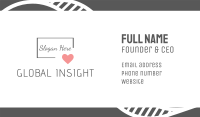 Minimalist Pink Heart Business Card Image Preview