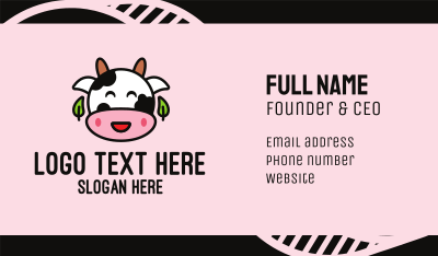 Organic Happy Cow Farm Business Card