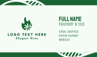 Flaming Cannabis Business Card Design