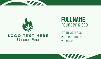 Flaming Cannabis Business Card