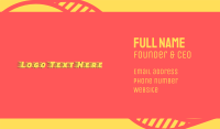 Yellow Racing Wordmark Business Card Image Preview
