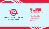 Red Digital Tech Company Business Card Design