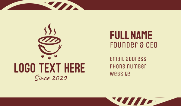 Hot Barbecue Grill Business Card Design Image Preview