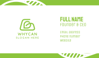 Green G Leaf Business Card Image Preview