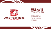 Brick Red D Business Card Image Preview