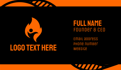 Fire Flame Person Business Card Image Preview