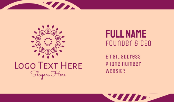 Organic Flower Spa Business Card Design Image Preview