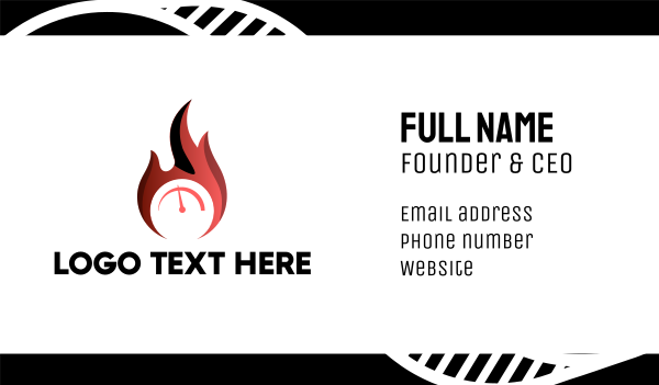 Fire Gauge Business Card Design Image Preview