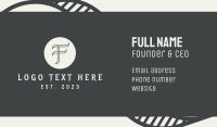 Elegant Gray Letter F Business Card Image Preview