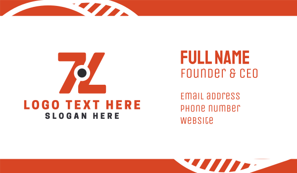 Double Orange 7 Business Card Design Image Preview