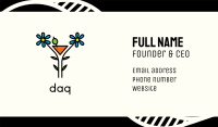 Organic Cocktail Flower Drink Business Card Image Preview