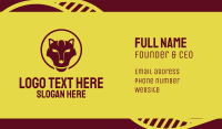 Maroon Wild Cat Business Card Image Preview