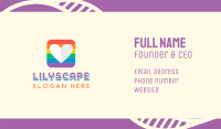 Rainbow Box Heart Business Card Image Preview
