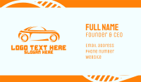 Sporty Orange Car Business Card Design