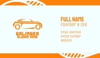Sporty Orange Car Business Card Image Preview