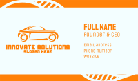 Sporty Orange Car Business Card Image Preview