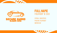 Sporty Orange Car Business Card Image Preview