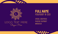 Golden Intricate Lux Letter Business Card Image Preview
