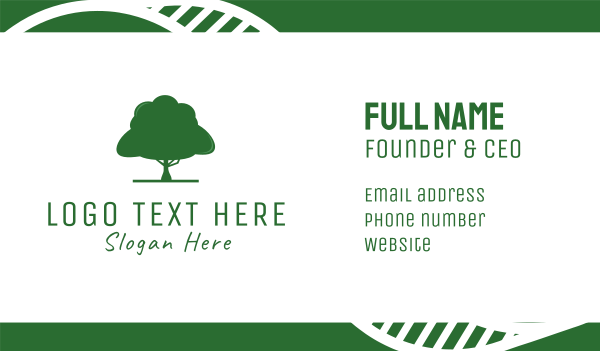 Green Tree Business Card Design Image Preview