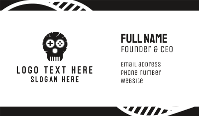 Game Skull Logo Business Card