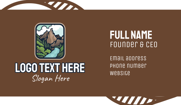 Mountain River Valley  Business Card Design Image Preview
