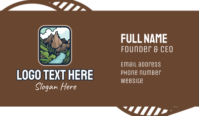 Mountain River Valley  Business Card Image Preview