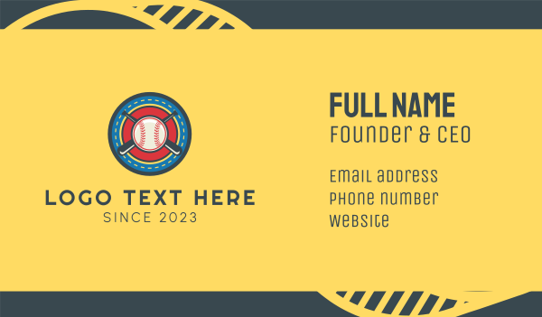 Baseball Team Crest Business Card Design Image Preview