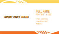 Orange Industrial Wordmark Business Card Design