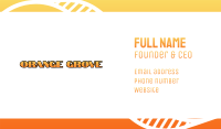 Orange Industrial Wordmark Business Card Image Preview