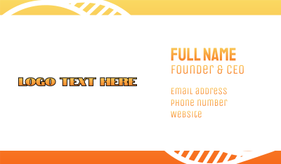 Orange Industrial Wordmark Business Card Image Preview