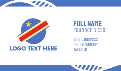 Congo Planet Flag Business Card