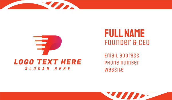 Fast P Keyboard Business Card Design Image Preview